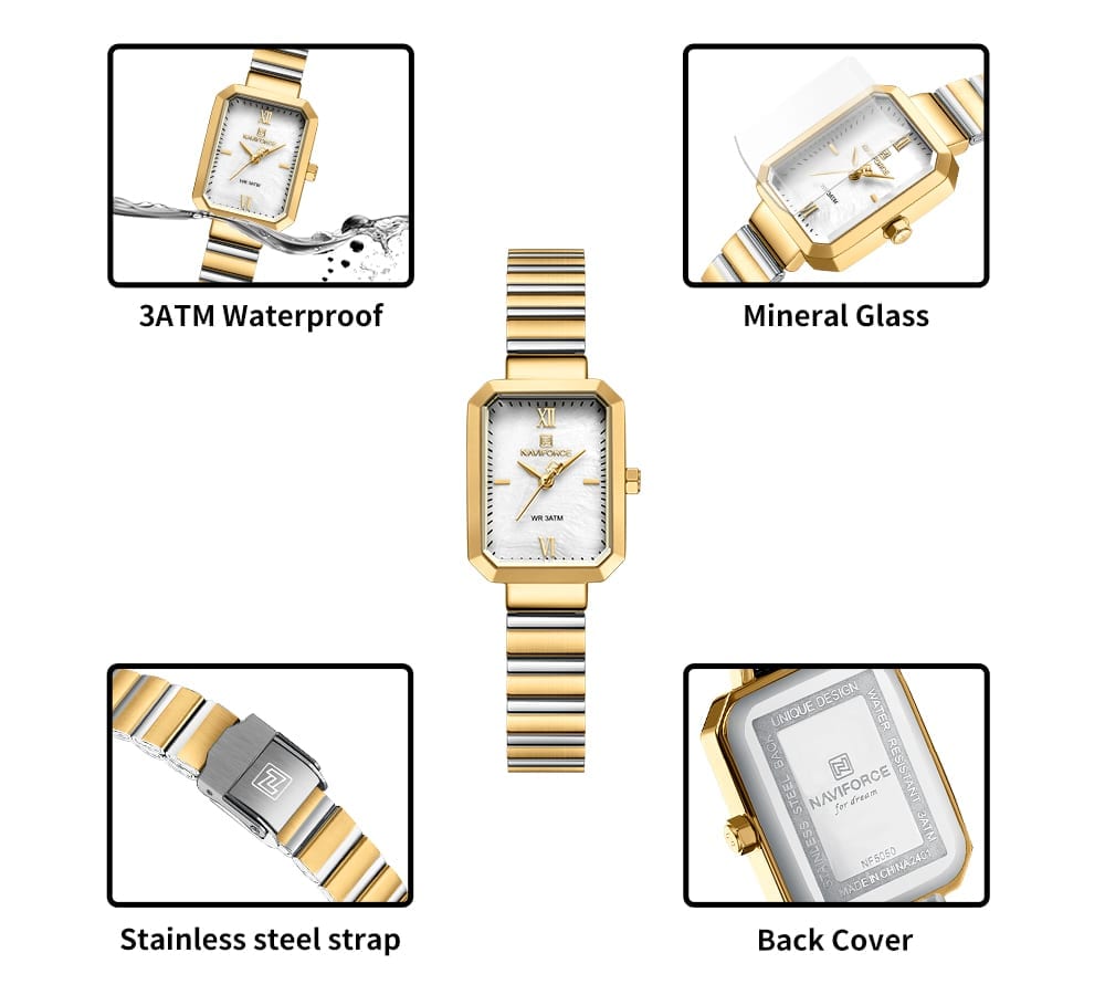 ساعت زنانه نیوی فورس NF5050 silver-gold - تصویر ۴