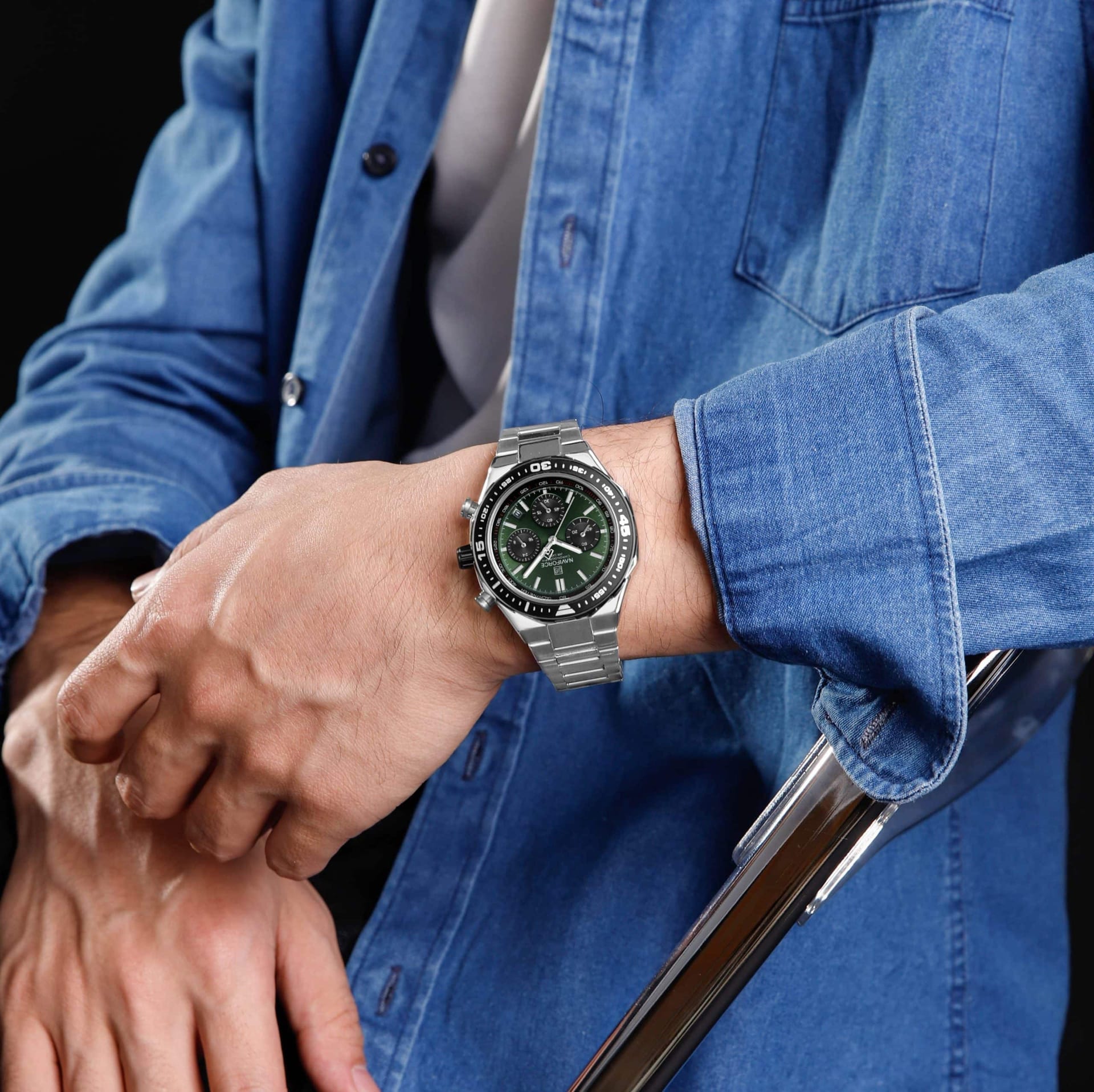 ساعت مردانه نیوی فورس NF8049 green - تصویر ۴