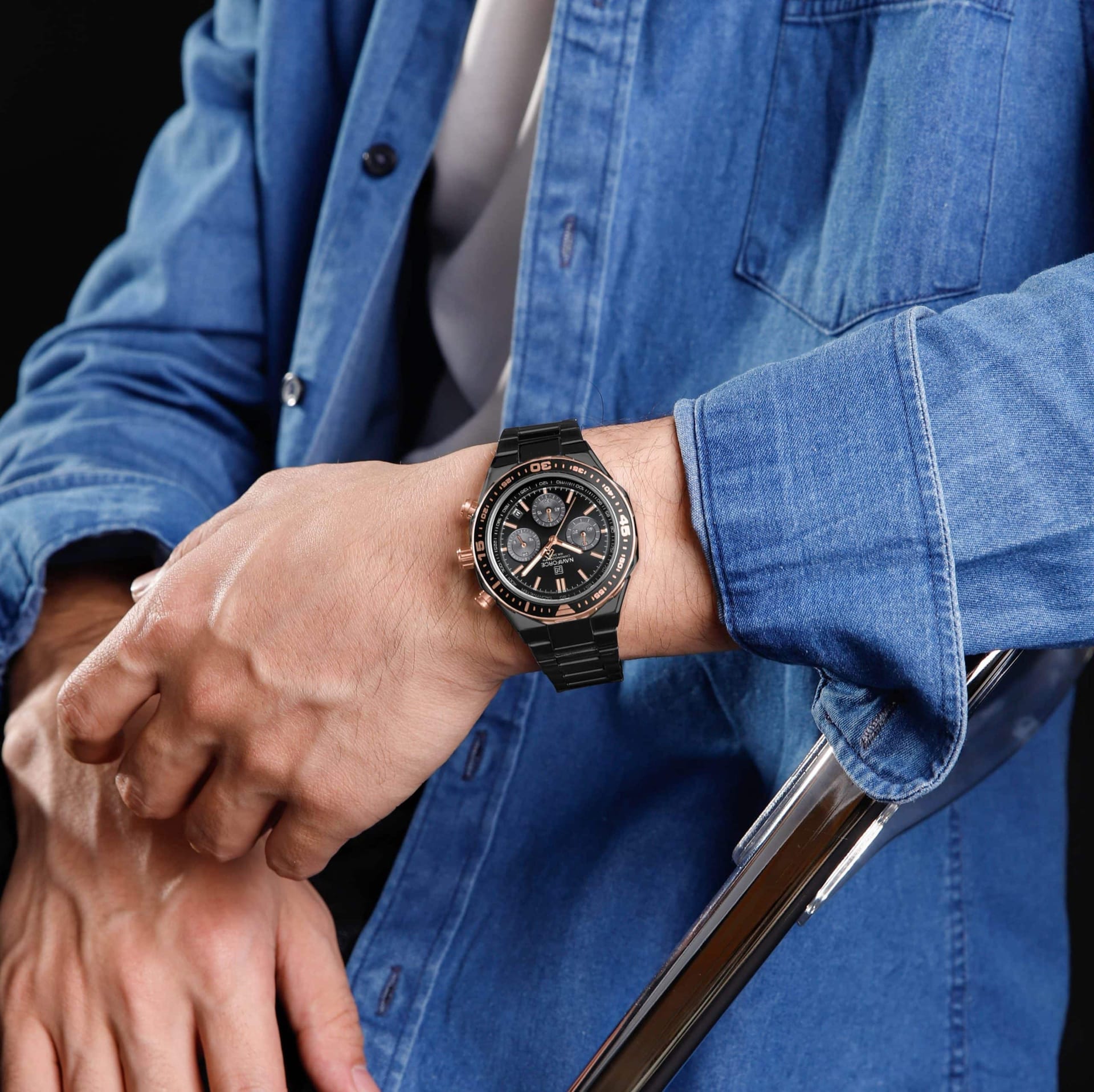 ساعت مردانه نیوی فورس NF8049 rosegold - تصویر ۵